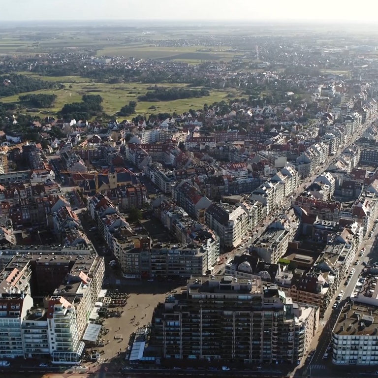 bovenaanzicht landschap vlaanderen