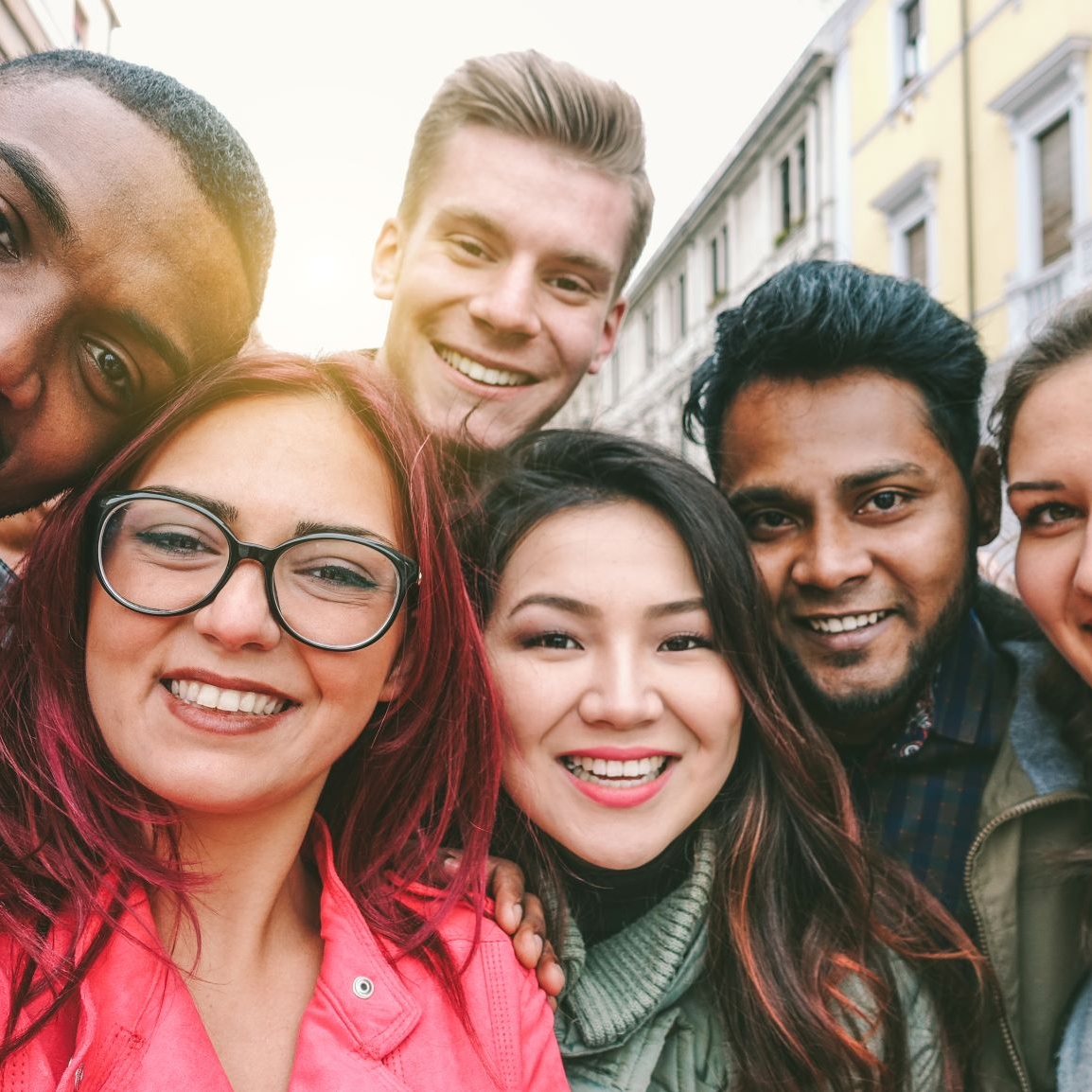 selfie diverse culturen