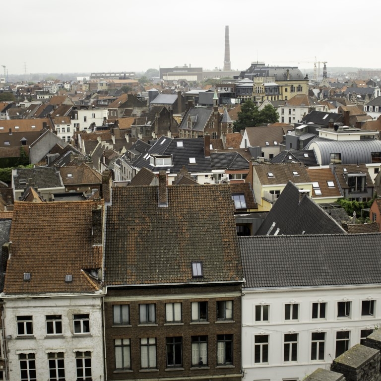 bovenaanzicht wijk gent